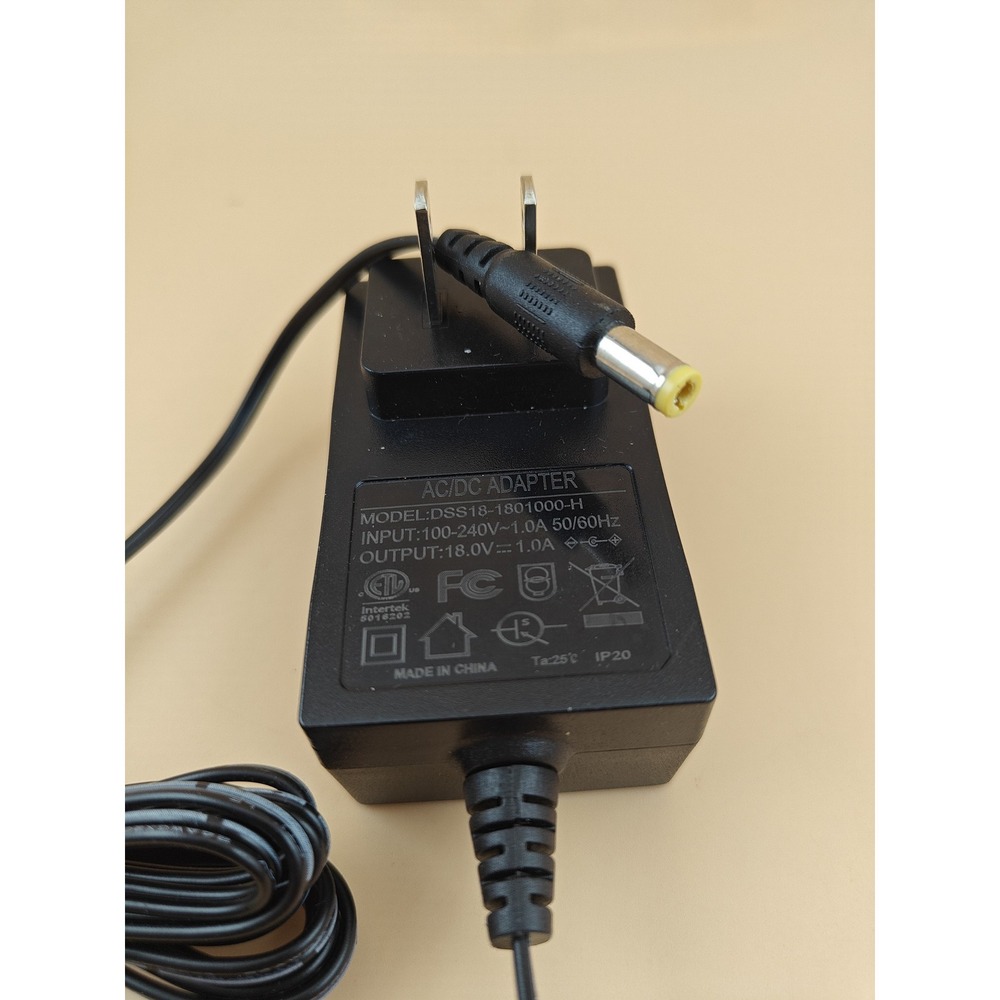 AC DC 18V 1A Power Adapter Barrel Plug Wall Charger DSS18-1801000-H Supply